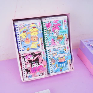 Тетради на пружине Sanrio с разделителями в линейку