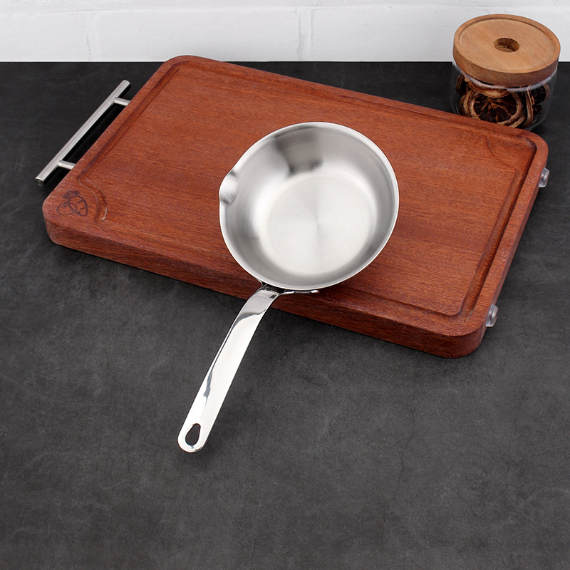 Julia mini sartén ins mini sartén de huevos 18 / 10 acero inoxidable crema caliente de salsa de frito 12cm