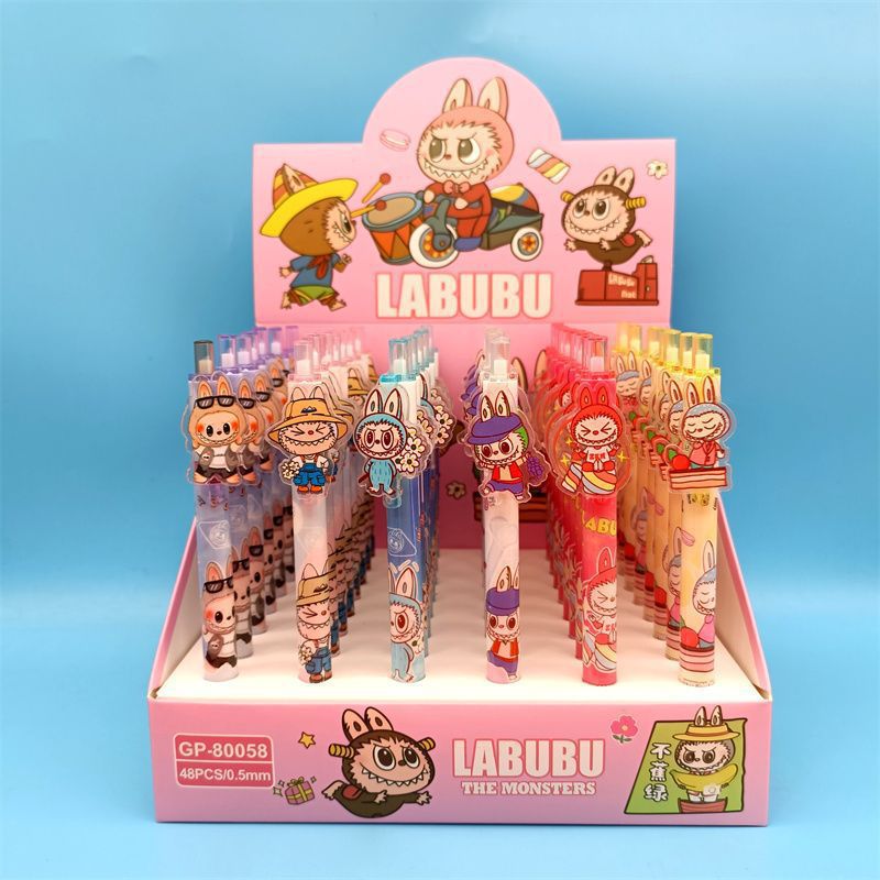 Caza de brujas cartón de dibujos animados K-POP bolígrafo neutro Lumi Zoey imagen de los estudiantes bolígrafo de escritura comercio exterior