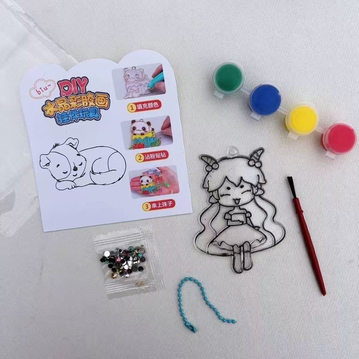 Juguetes para niños pinturas de cristal pinturas hechas a mano pinturas translucentes de graffiti pinturas pintadas colgantes de color con pigmentos 2 cientos