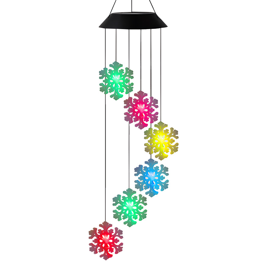 Serie de Navidad transfronteriza solar Navidad muñeco de nieve campanilla de viento lámpara de tierra patio al aire libre ambiente de jardín lámpara decorativa