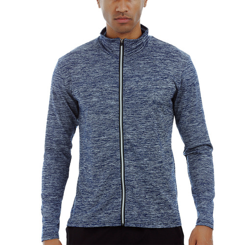 Men's Autumn Fitness Basketball Jacket, Stand Collar Outdoor Sports Running Zipper Quick Dry Breathable Top