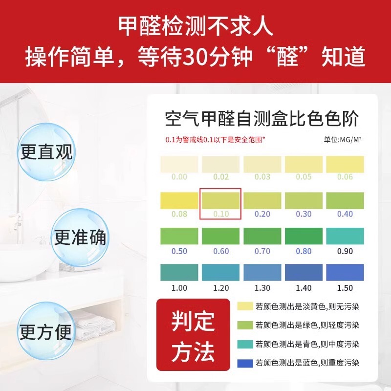 甲醛自测盒测试甲醛试纸空气甲醛测仪精准甲醛检测试纸甲醛自测盒|undefined