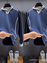 欧洲站轻奢高定大牌男装上衣2025秋新款人马字母刺绣宽松连帽卫衣