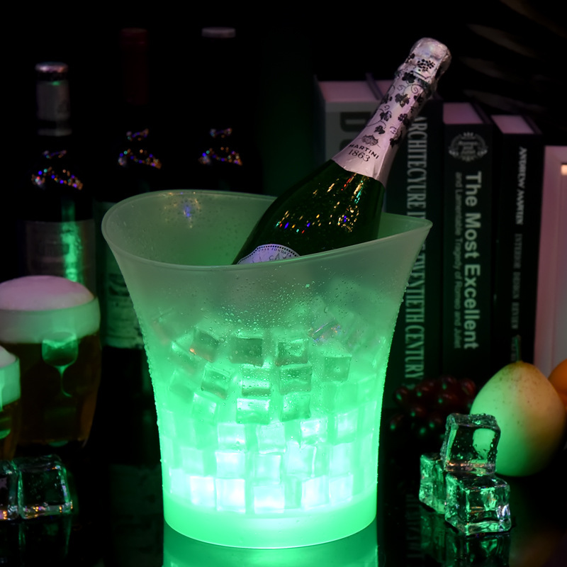 メーカー直販LED発光ビール氷桶5Lシャンパン発光氷桶バーKTVプラスチック発光氷桶|undefined
