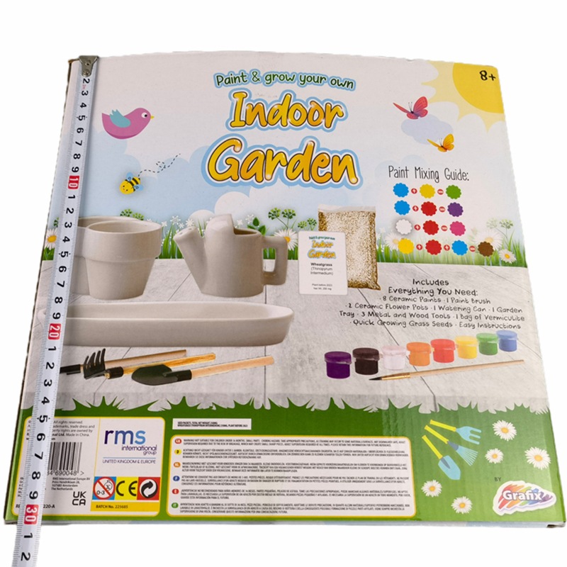 Creatividad transfronteriza DIY pintado yeso pintado estereoscópico maceta de flores para niños juguetes de graffiti dibujos para niños pequeños blanco