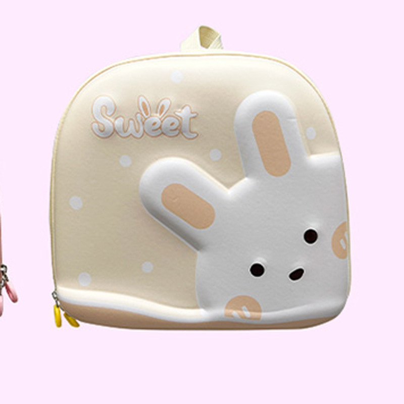 2024 nueva mochila de jardín de infantes lindo conejo bebé mochila de cáscara de huevo para niños y niñas bolsas escolares ligeras