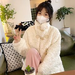 羊羔毛厚外套女冬天毛茸茸毛毛绒小个子2025新款韩系冬季保暖加绒