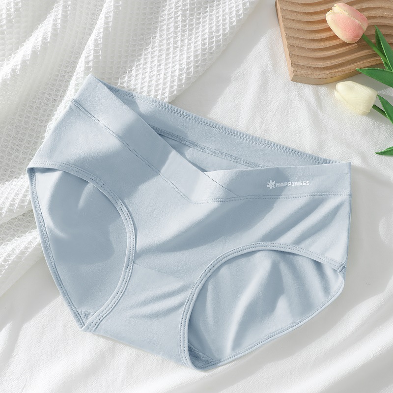 Ropa interior de maternidad de algodón transpirable de algodón antibacteriano inferior entrepierna embarazada temprano, medio y tardío posparto sin costuras más ropa interior de maternidad de tamaño