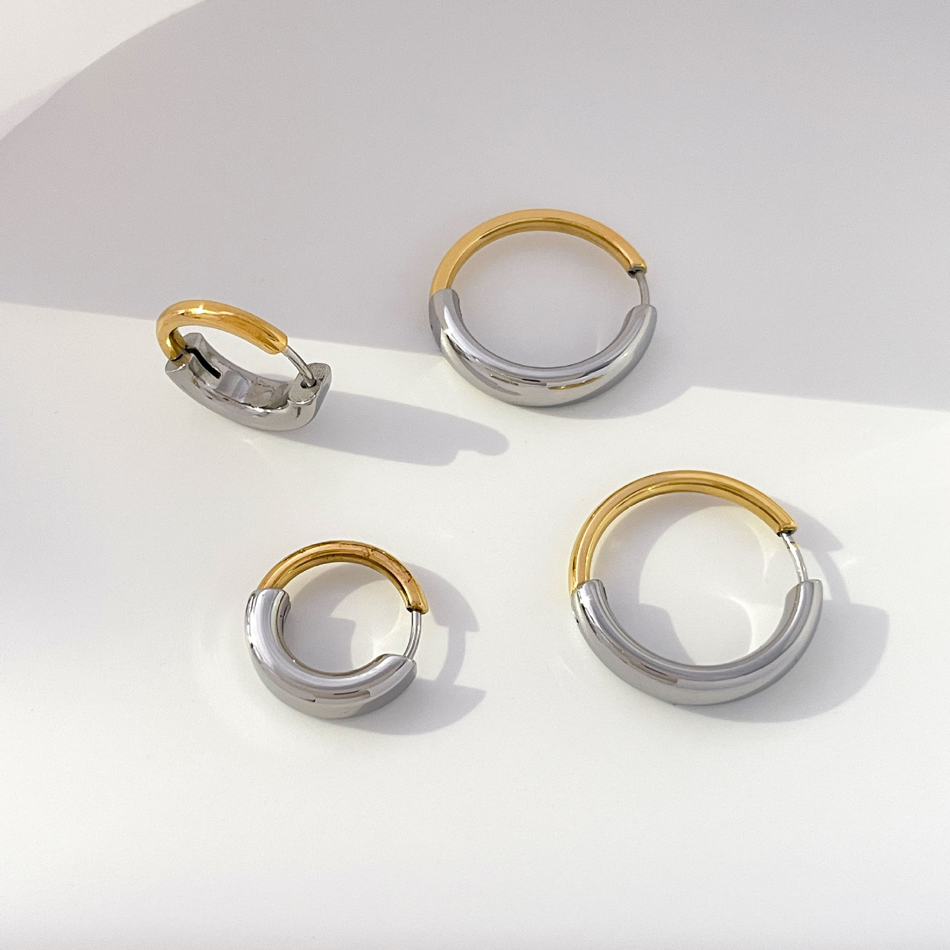 18g Weight Titanium Steel Ear Needle Material Earrings Classification 1 Piece Quantity Holiday, Daily Occasion Titanium Steel Material Geometric Pattern Women's Gender Casual, Simple Style Style 1 Piece Casual Simple Style Geometric Titanium Steel Earrings 5