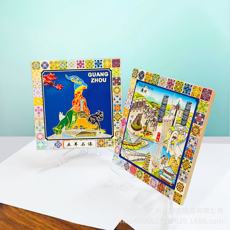 广州中式风陶瓷摆件粉彩瓷板画家居饰品陶瓷工艺品玄关