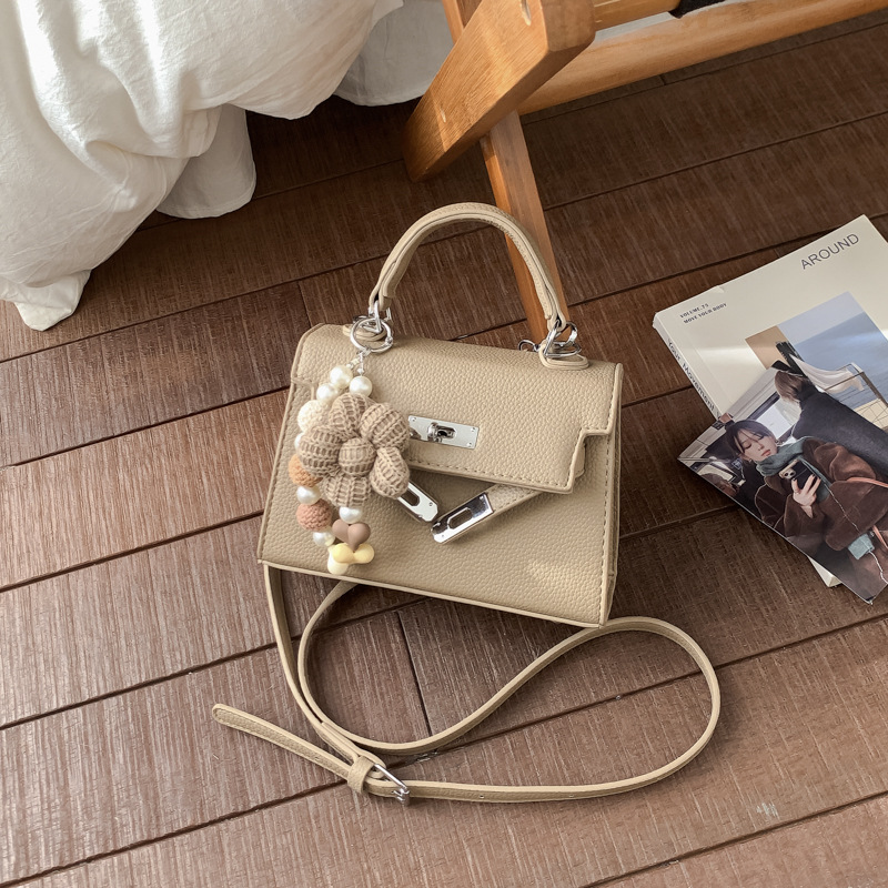 Bolso de mano de alta sensación para mujeres 2026 nuevo retro lichi Kelly bolso nicho lujoso mochila de hombro image 8