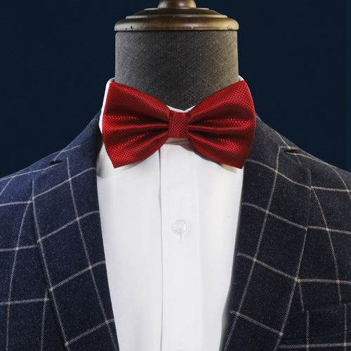 Men's Solid Color Formal Wedding Tie Tack Bow Tie Tie for Groom and Best Man, Wholesale