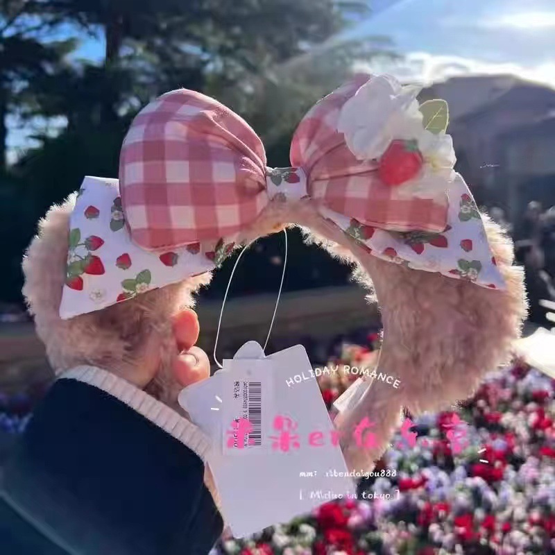Fg155-strawberry shirley rose headband