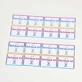 新款装饰不干胶英文正方形标签贴纸防水陶瓷杯保温杯杯贴工厂批发