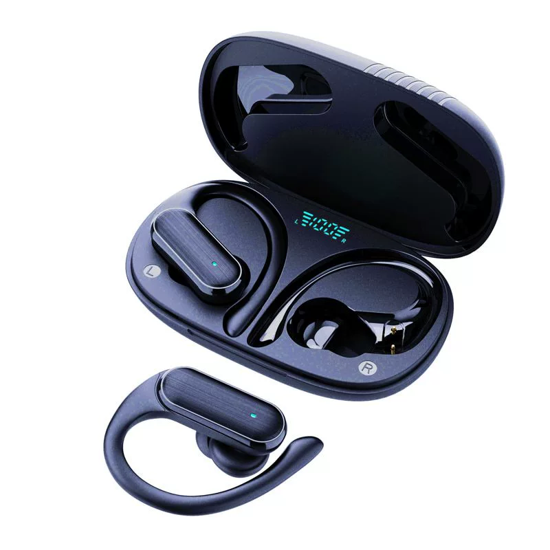 Bluetooth headphones A520, earhook wireless earbuds with charging case and LED indicator