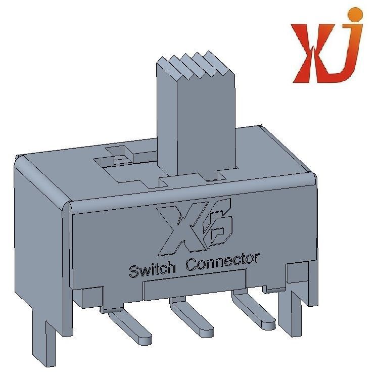两档拔动开关/小型弯脚拨动开关/拨码开关/2P2T正拨拨动开关 原厂