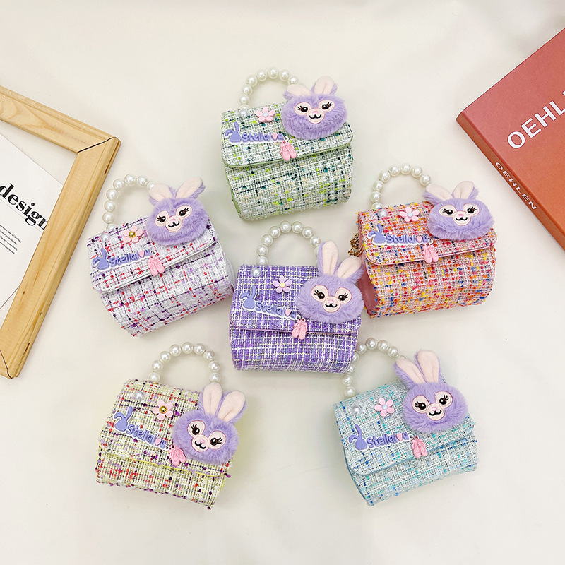 2021 nuevo Otoño e Invierno bolsa de conejo niños dibujos animados princesa chica bolsa de mensajero moda bebé cambio bolsa de accesorios