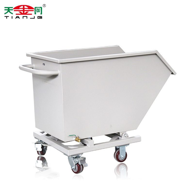 手推搬运铁屑车重型工具车 自卸式垃圾周转回收车车间机床废料车