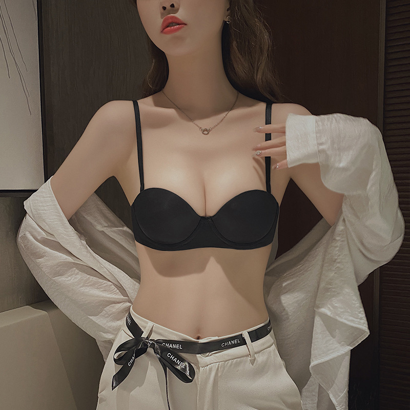 Seamless Underwear Women's Small chest push up half cup upper support large breast breast collection anti-sagging summer bra summer thin Seamless Underwear Women's Small chest push up half cup upper support large breast breast collection anti-sagging summer bra summer thin