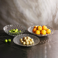 European-style glass fruit bowl for home living room creative glass fruit bowl fruit basket snack salad fruit bowl wholesale