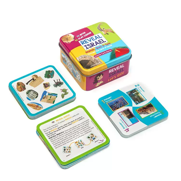 变脸魔方积木拼图铁盒游戏益智卡牌桌游金属盒成语接龙字卡铁盒