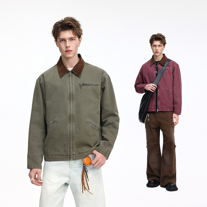 Men's denim jacket, British retro casual style, autumn and winter bomber jacket, high-end windproof men's clothing, Xintang Men's denim jacket, British retro casual style, autumn and winter bomber jacket, high-end windproof men's clothing, Xintang