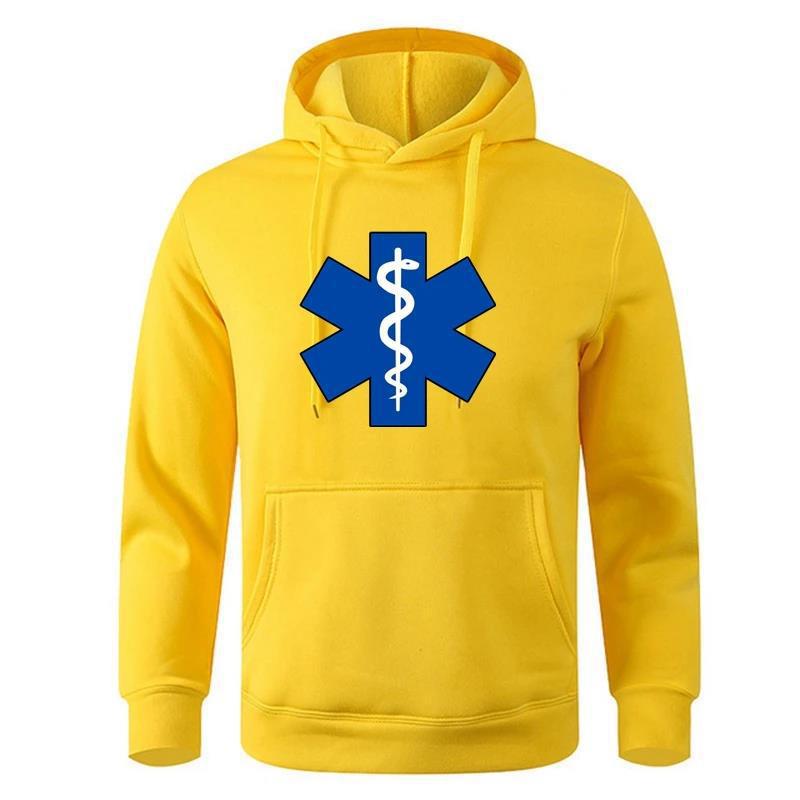 EMT ambulance Printing Hoodies Mens Personality Fashion Hood