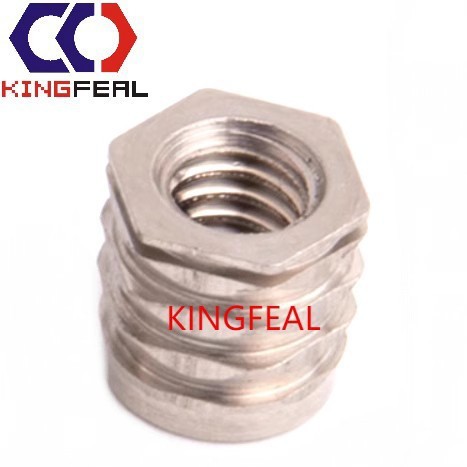 优质不锈钢NFPC六角螺母 冷压螺母 外六角倒刺台阶预埋镶嵌螺母