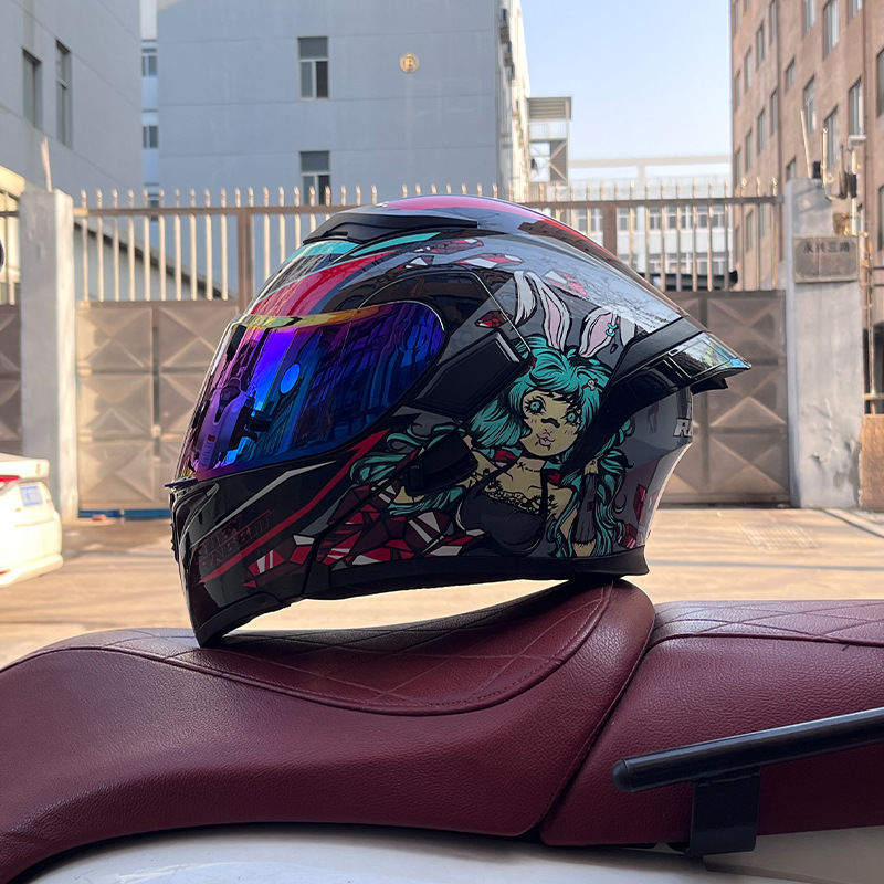 Cuatro estaciones coche eléctrico casco de seguridad cola grande superficie expuesta Jiekai 3C certificado casco de la motocicleta casco completo de la motocicleta de los hombres personalidad