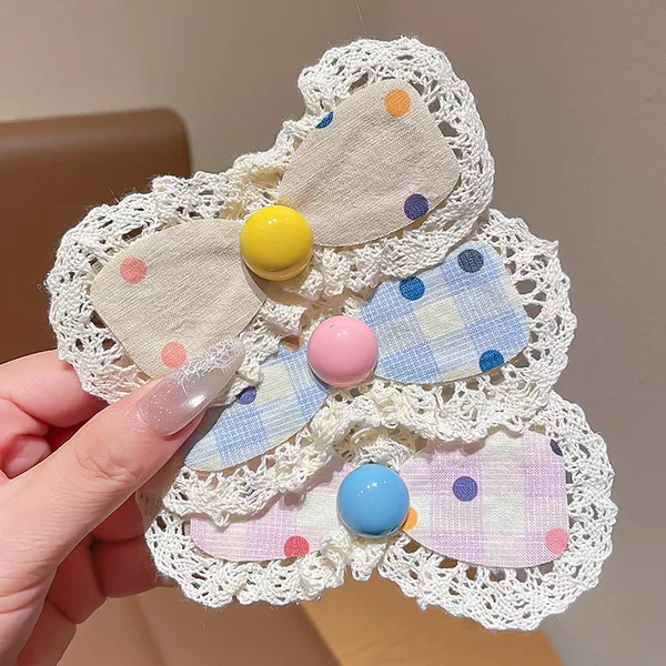 Lace-trimmed Velcro cute headband for tidying bangs and stray hair, a magical hair-fixing accessory for girls