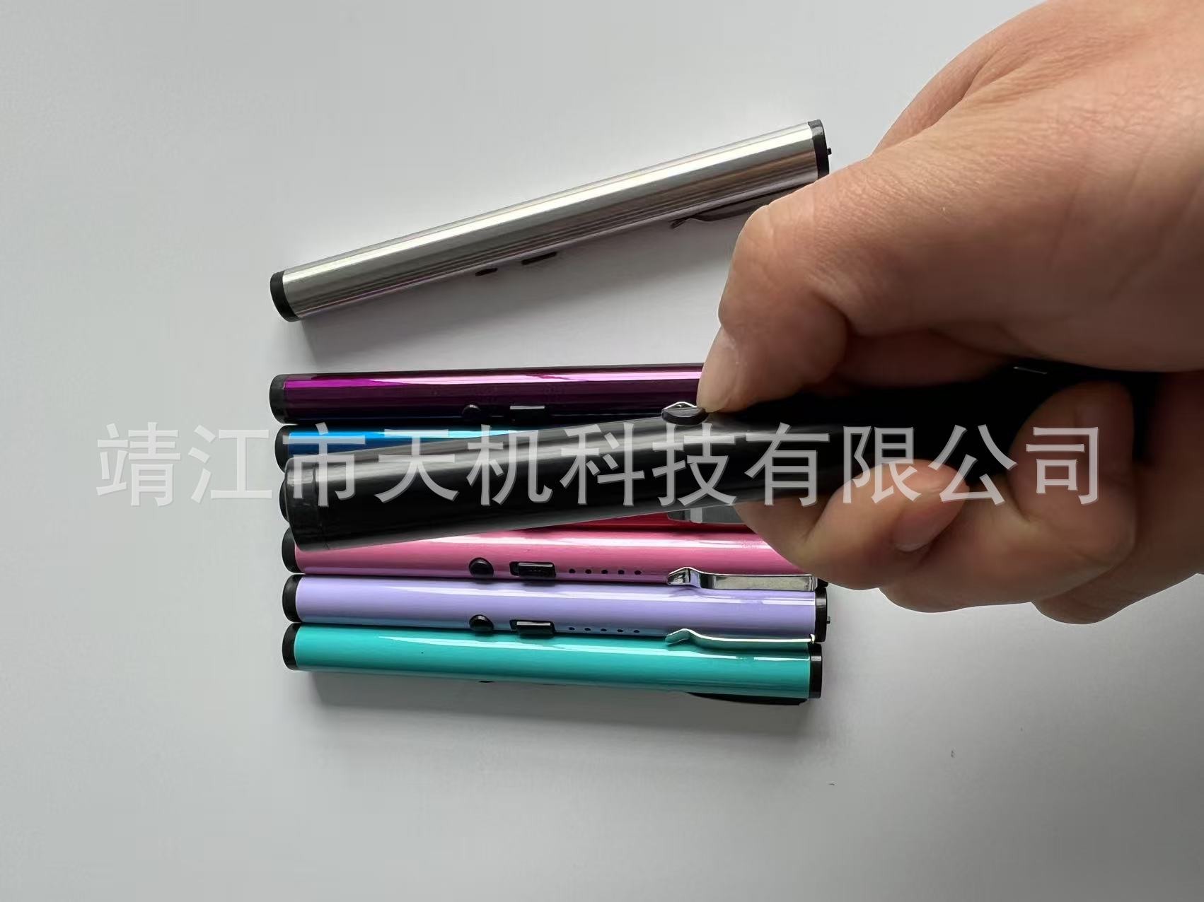 Mini Portable USB Arc Tactical Pen Flashlight with Charging Power Display