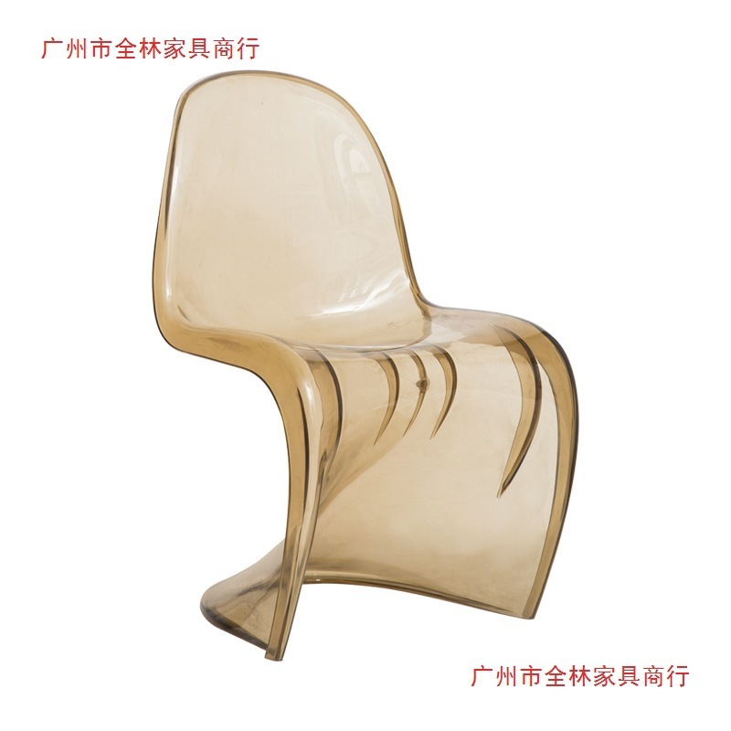 潘东椅简约现代餐椅创意设计师亚克力塑料椅子网红透明椅化妆凳子|undefined