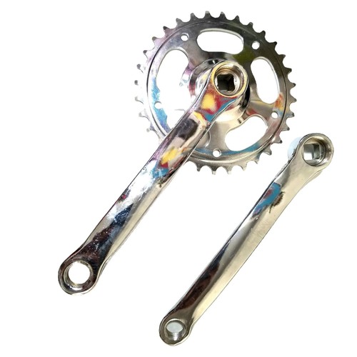 Mountain bike chainring 32 teeth black single speed square wheel disc folding chainring bicycle crank white