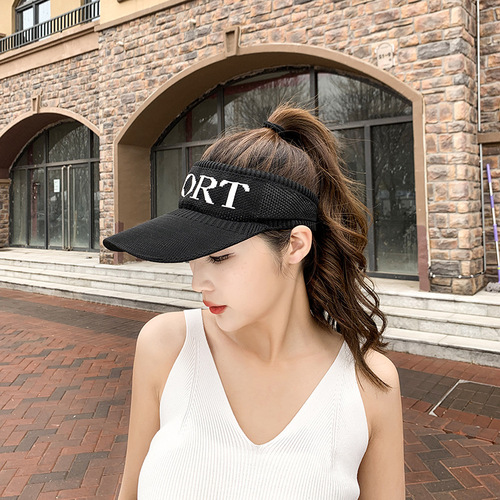 帽子女夏季空顶帽新款时尚韩版跑步鸭舌太阳帽遮阳帽学生骑车帽潮