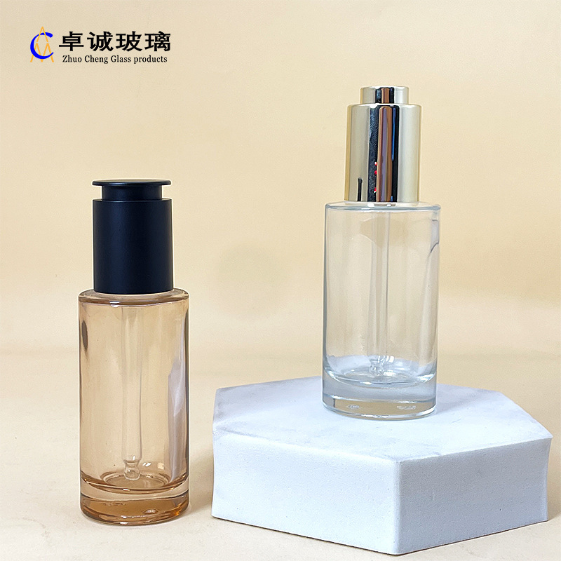 按压旋转泵30-50ml滴管瓶40-50ml精华液瓶精油分装瓶化妆品玻璃瓶|undefined