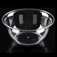 一次性饭碗水晶碗硬塑料透明家用汤碗火锅餐具航空碗筷食品级套a^