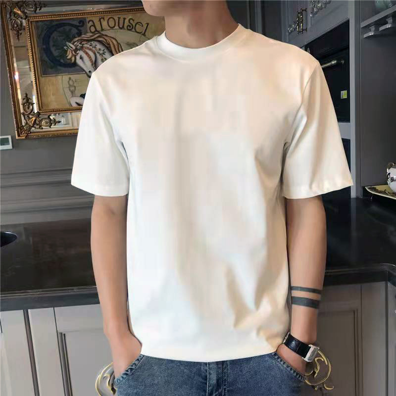 El Comercio exterior transfronterizo nueva camiseta casual de los hombres cuello redondo de manga corta Camiseta de los hombres Slim impreso deportes camisa de fondo