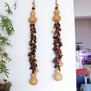 Xinyuan Thailand Solid Wood Bodhi Fruit Hanging Decoration Handmade Hemp Rope Woven Retro Home Wild Fruit Seed Hanging String Wall Hanging