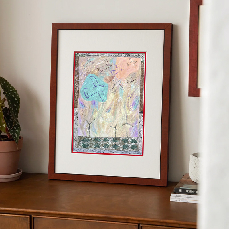 法式中古风包豪斯客餐厅装饰画现代抽象小众艺术边柜玄关挂画摆画|undefined