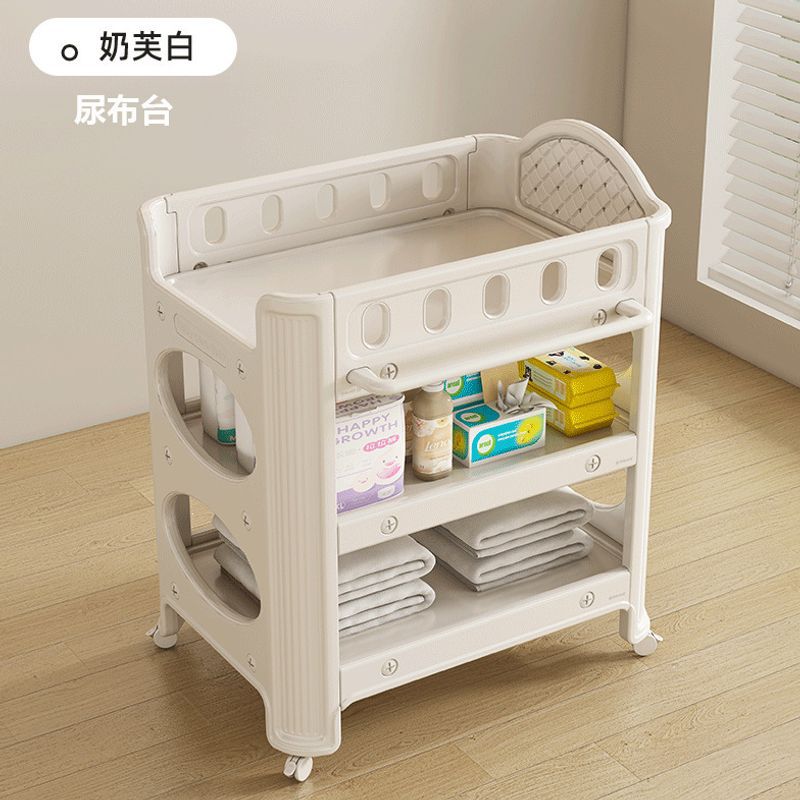 Mesa de pañales, mesa de cuidado de bebés, cama de plástico multifuncional, mesa de cambio de ropa, mesa de baño, estilo de alto valor facial