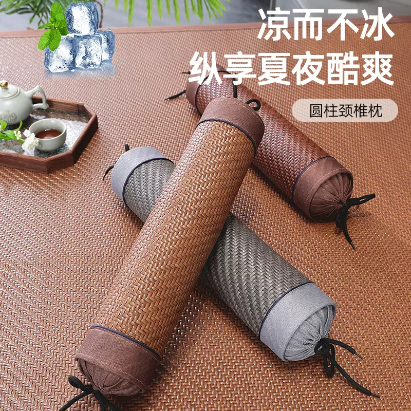 枕头护颈椎助睡眠颈椎枕凉感夏季专用圆柱整头枕男单人荞麦护颈枕