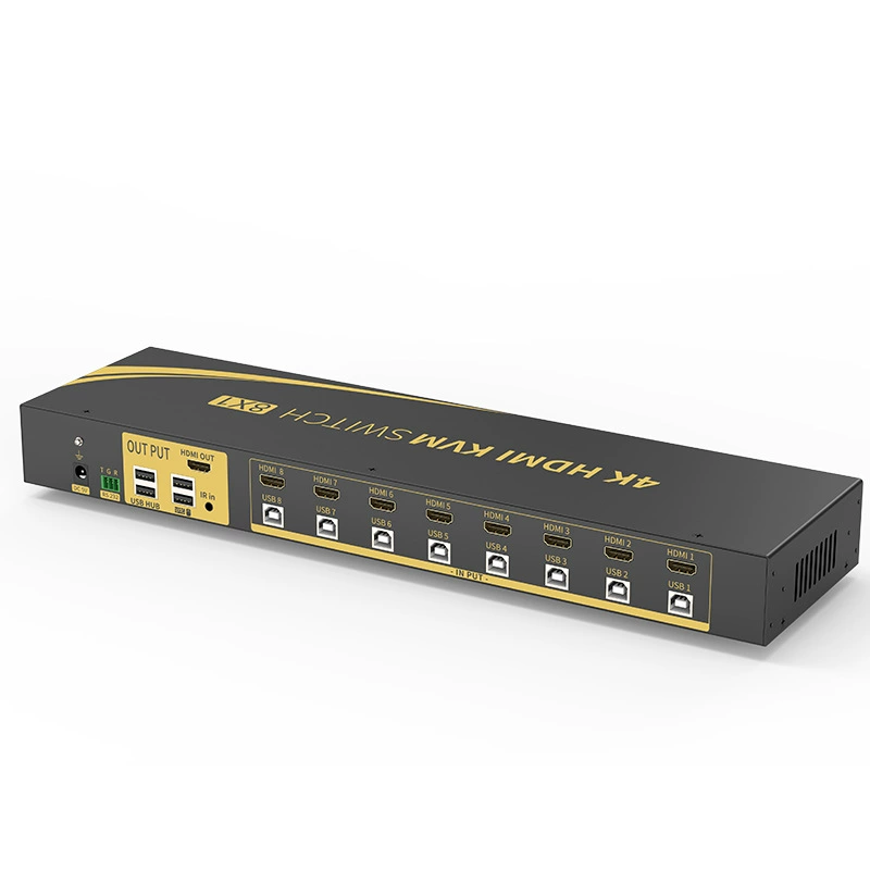 КМКЭЛ -81HK коммутатор KVM HDMI автоматический 8 портов USB 8 входов 1 выход монитор клавиатура и мышь принтер