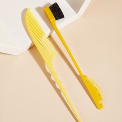 Platinum Flying Crescent Pointed Tail Comb for Hair Makeup Disk Hairdressing Comb Edge Broken Hair Brush Wig Adjustment Eyebrow Brush