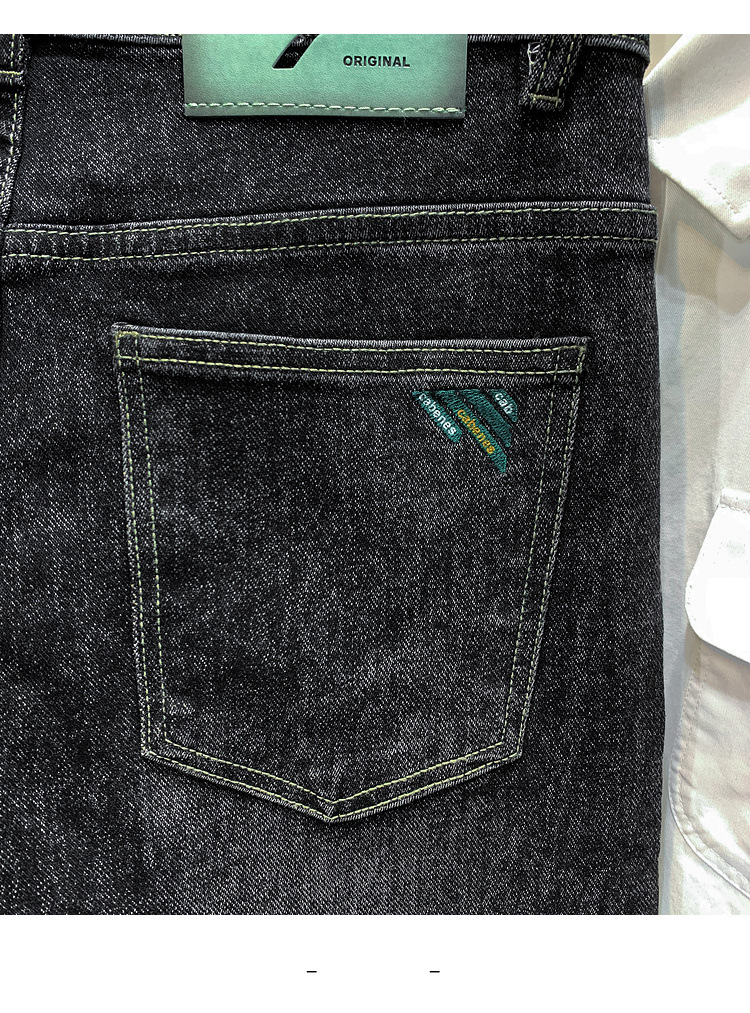 Jeans heren lente en herfst slim fit merkkwaliteit live-uitzending casual broek trend_voghion.com