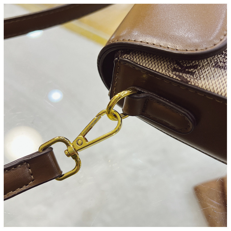 Borsa a tracolla Nicchia di personalità Nuova borsa a tracolla abbinata a colori con stampa retrò di alta qualità Borsa da donna per pendolarismo quotidiano_voghion.com