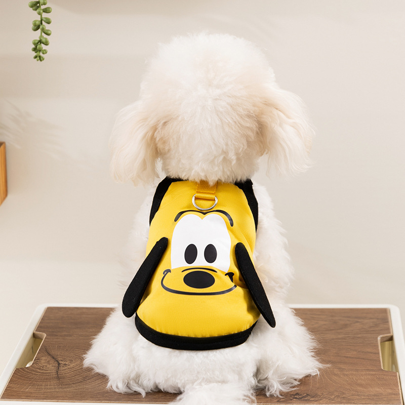 Perro de primavera y verano lindo de dibujos animados cachorro cabestrillo perro pequeño y mediano gato Teddy bichón ropa de perro mascota de dos patas