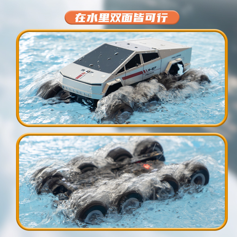 国境を越えた水陸両用 8 輪駆動 8 輪リモコンカー テスラ スタントカー クライミングオフロードカー 子供用おもちゃの車|undefined