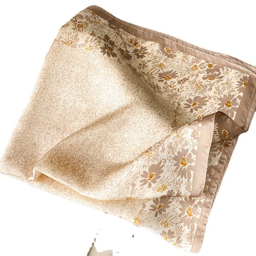  small fragrant style small square scarf women's silk scarf dual-purpose shawl spring and autumn with shirt scarf small scarf headband