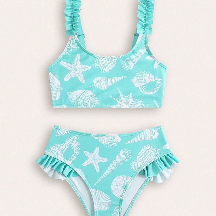 children's marine cartoon cute summer swimwear girl's for swimming